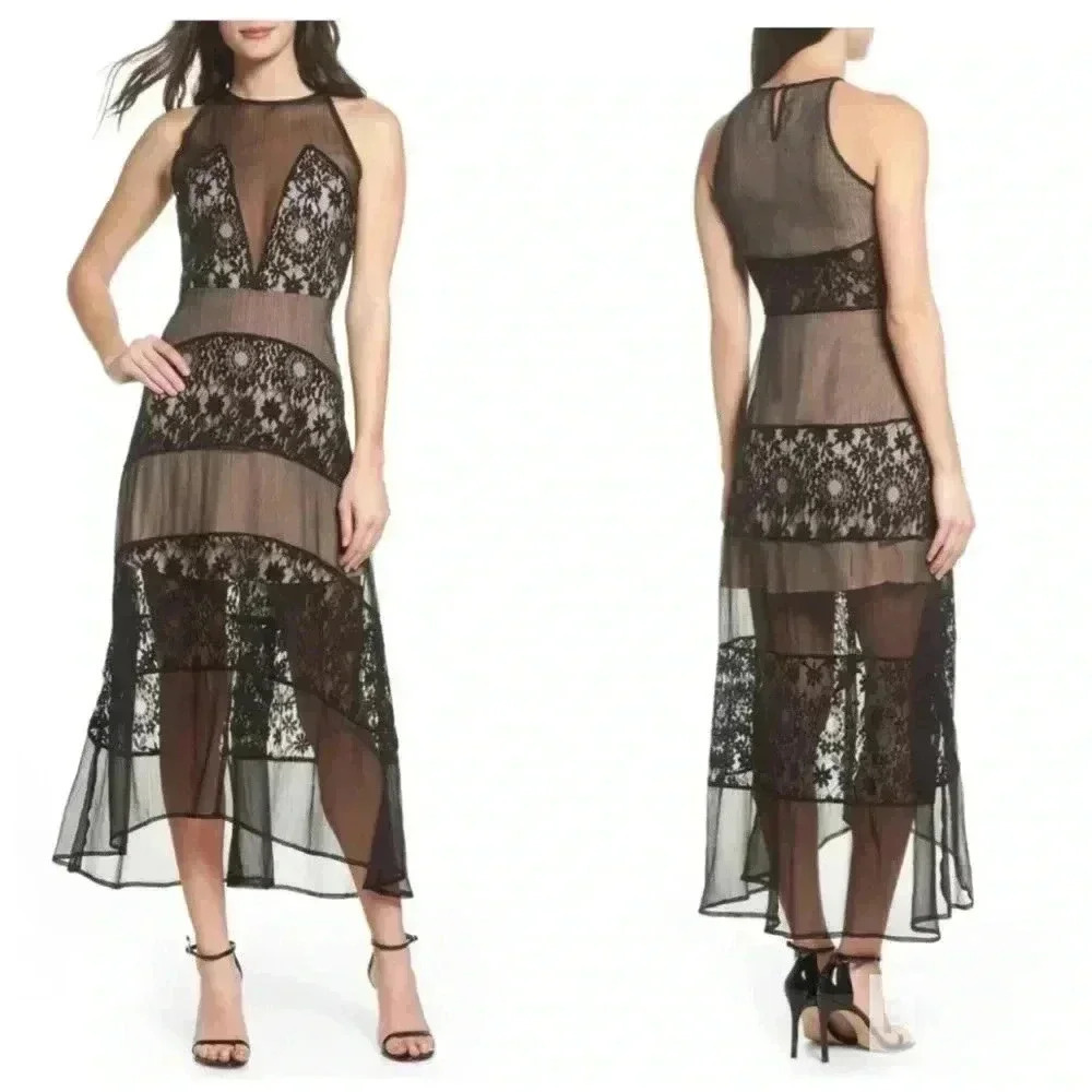 New Foxiedox Lace Long Dress Sz S